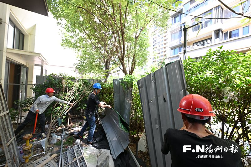 福州市开展“两违”点题整治 晋安天空之城小区数十处违建被拆