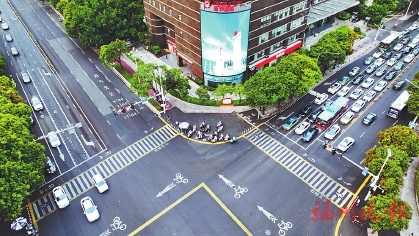 211个路口“飞行骑”微改造  位于福州四城区，计划年内全部完工，提升通行效率